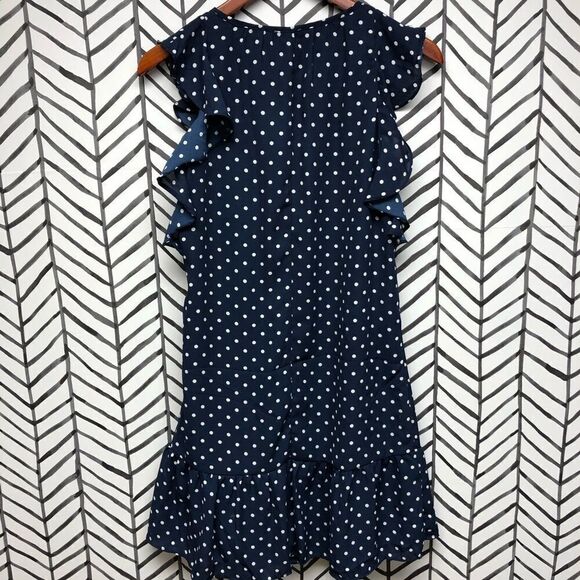 J. Crew Printed Flutter Sleeve Polka Dot Dress - Picture 2 of 3